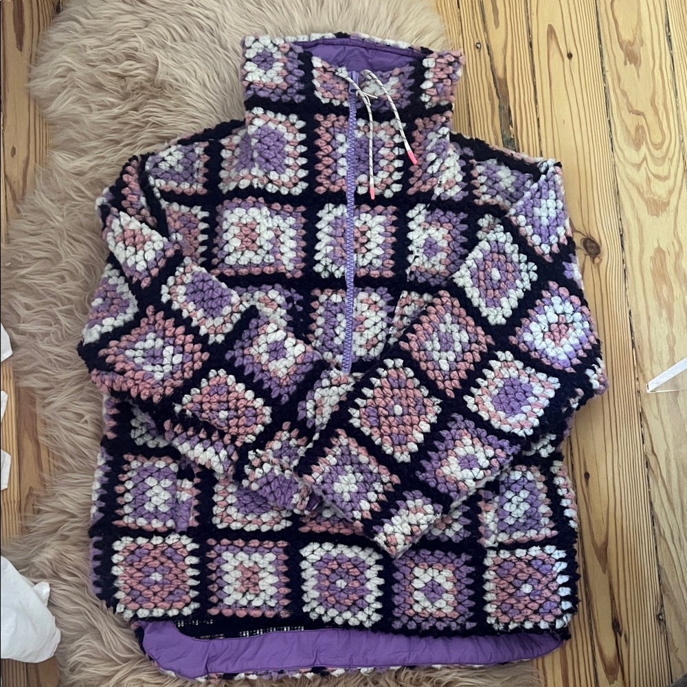Zara crochet quarter zip